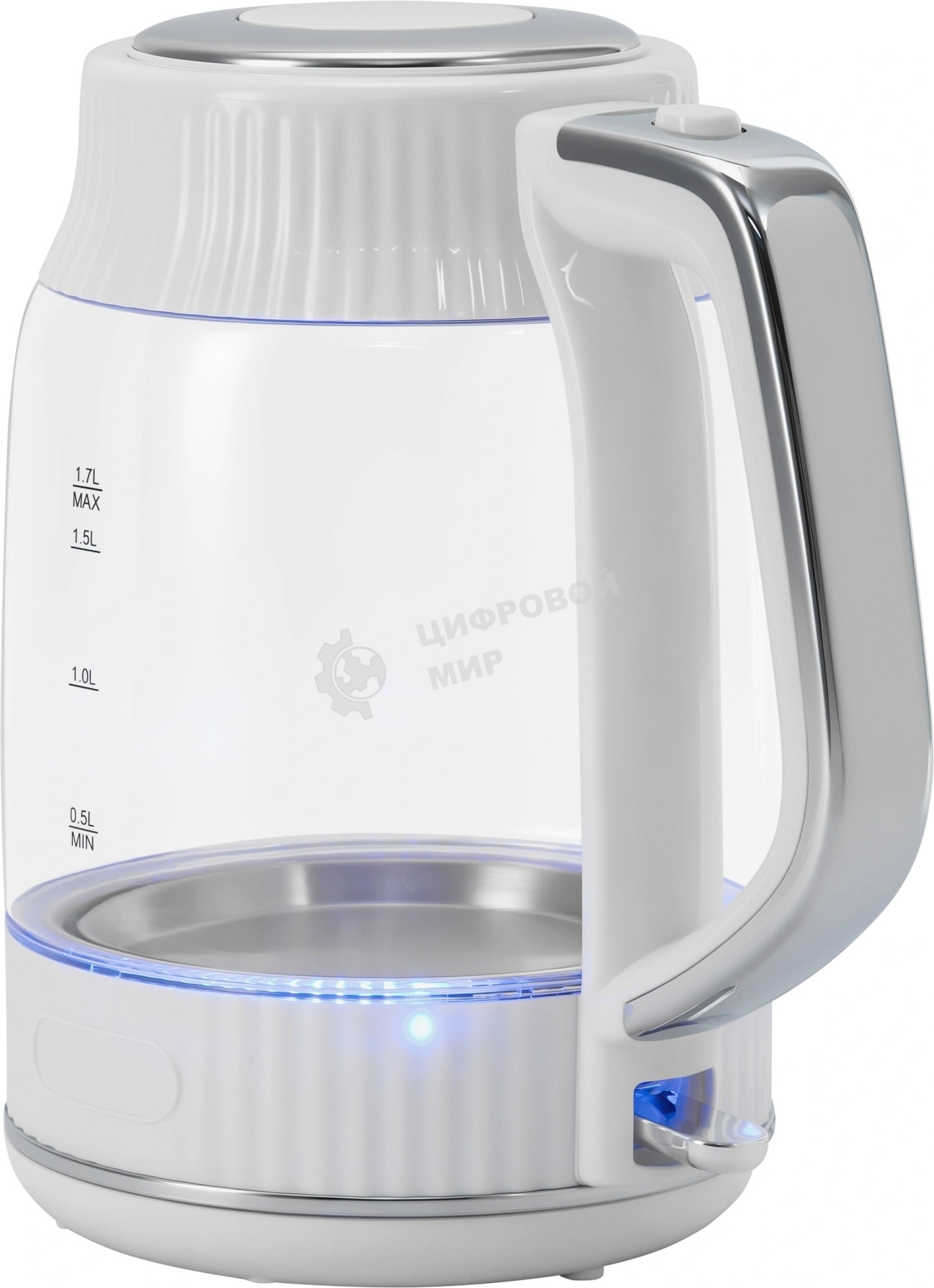 Чайник электрический Vitek VT-WK1059 1.7л. 2200Вт белый корпус: стекло/пластик