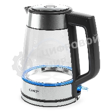 Электрочайник Candy CK-302 серебристый, 1.8 л, 2200 Вт, скрытый нагревательный элемент