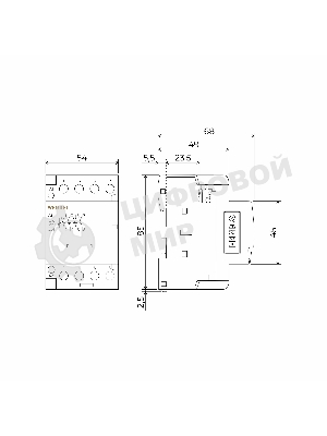 Контактор модульный WERKEL 63 A 4NO (3 мод.) W943M63O