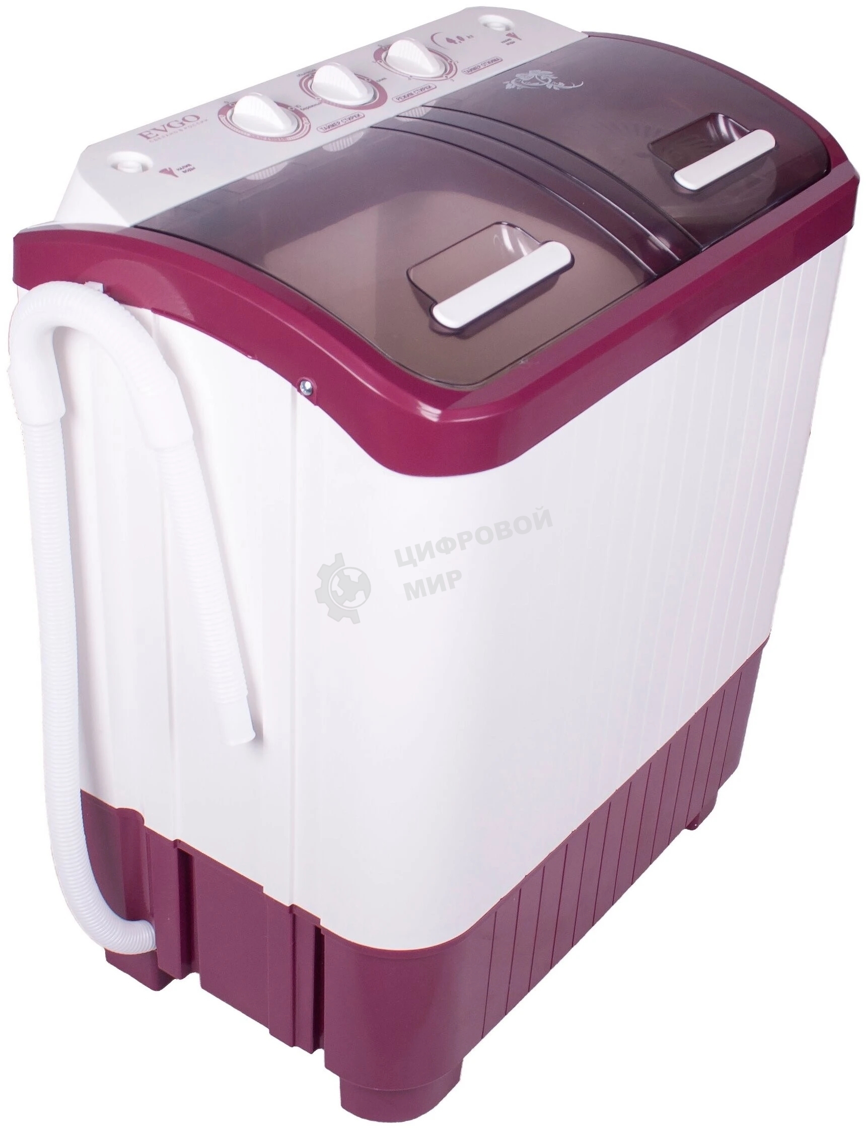 Стиральная машина EVGO WS-40PET белый/красный загр. вертикальная макс.:4 кг 1350 об/мин класс: А+