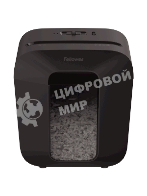 Шредер Fellowes PowerShred LX25 черный (секр.P-4)/перекрестный/6лист./11.5лтр./скрепки/скобы/пл.карты