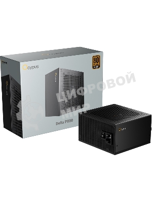 Блок питания 850W Ocypus Delta P850 (ATX, 80+ Bronze, APFC, 20+4 pin, 120мм fan, PCI-E 6+2Px3, 8xSATA) (Delta-P850-B1FDBK024X-EU)