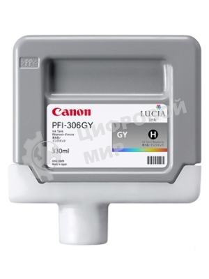 Картридж струйный Canon PFI-306 GY (6666B001) серый (330 мл) для Canon iPF8300S/8400/9400S/9400