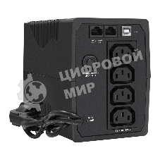 Источник бесперебойного питания ExeGate EP285596RUS SpecialPro UNB-650.LED.AVR.C13.RJ.USB 650VA/360W, LED, AVR, 4*IEC-C13, RJ45/11, USB, черный