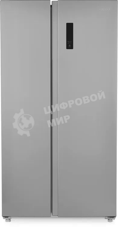 Холодильник Zugel ZRSS630X нержавеющая сталь двухкамерный 377/193л морозилка сбоку, No Frost, Side by Side