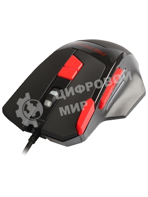 Мышь проводная Qumo Predator M80 черный, 3200 dpi, USB, кнопки - 8