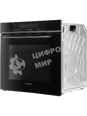 Духовой шкаф электрический Hyundai HMEO 6780 DX черное стекло/серебристый