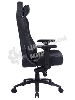 Кресло Cactus CS-CHR-0112BL черный, экокожа, подголовник