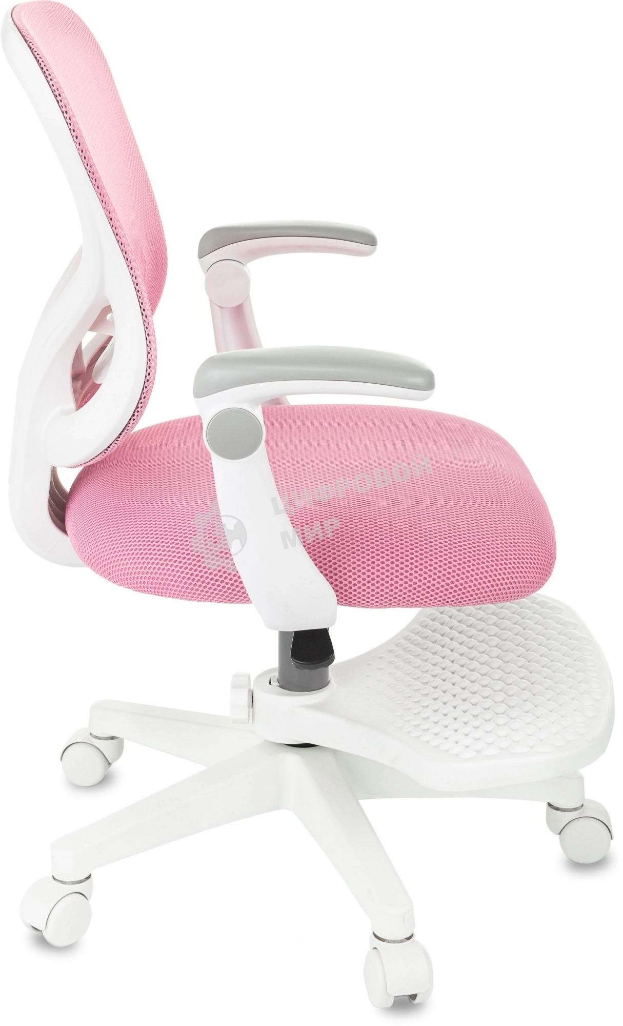 Кресло детское Бюрократ BuroKIDS 3 розовый Velvet 36, крестов. пластик