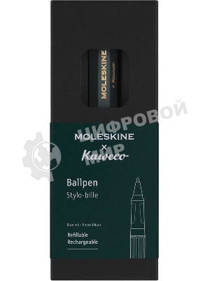 Ручка шариковая Moleskine Kaweco (KAWBALLPENGRN) т.зеленый d=1мм син. черный подар.кор.