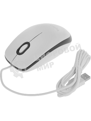 Мышь проводная Logitech M100 белый, 1000 dpi, USB, кнопки - 3