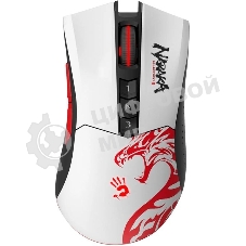 Мышь беспроводная A4Tech Bloody R90 Plus Naraka белый, 5000 dpi, радиоканал, USB, кнопки - 8