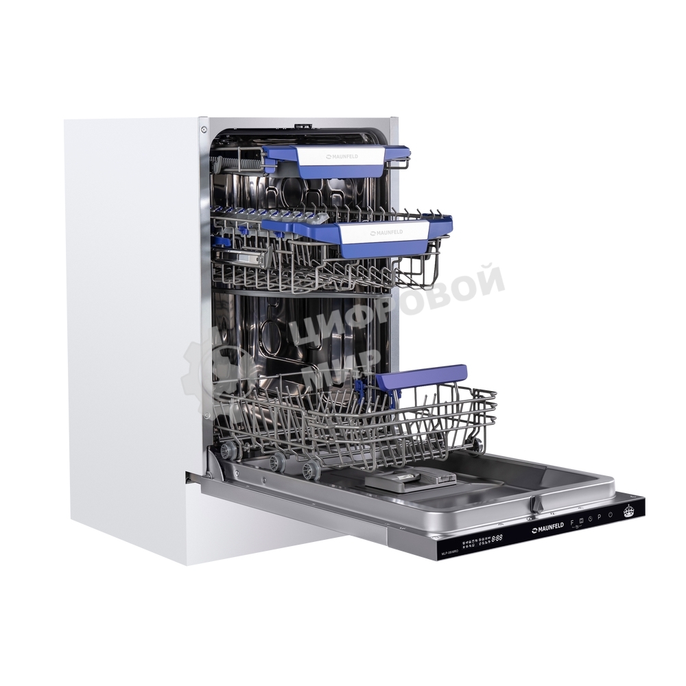 Встраиваемая посудомоечная машина Maunfeld MLP-08PRO, серебристый, 44.8 см, 10 компл., 47 дБ, класс A++