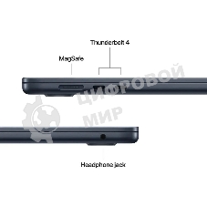 Ноутбук Apple Macbook Air 15 - M4/10C-10C/16Gb/512Gb/Midnight MW1M3LL/A