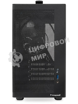 Компьютерный корпус без блока питания HSPD M210, Mesh Mid Tower, черный, 0.7 SPCC, 1x90мм mATX, mITX 140/280/150мм 1x2.5