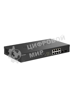 Коммутатор D-Link DGS-1010P/B1A, 8×1 Гбит/с + 2×1 Гбит/с SFP, неуправляемый