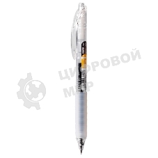 Ручка гелевая автоматическая Deli SA68 прозрачный/белый, d=0.5мм, черные чернила, резиновая манжета