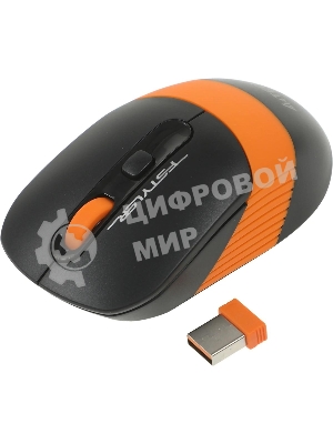 Мышь беспроводная A4Tech Fstyler FG10S черный/оранжевый, 2000 dpi, радиоканал, USB, кнопки - 4