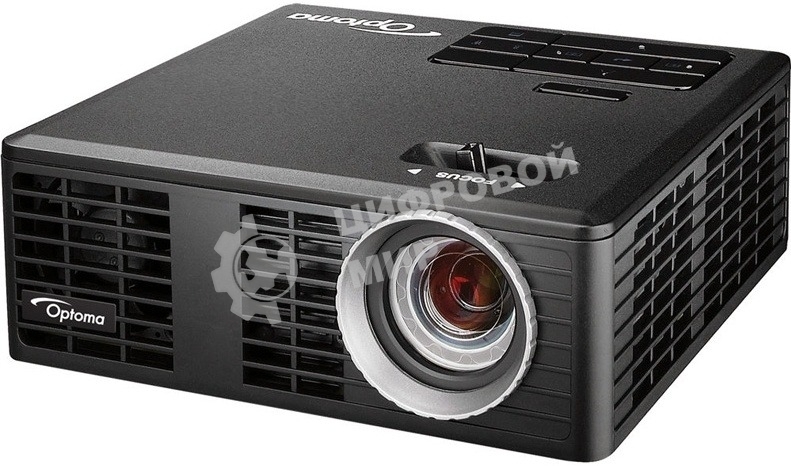 Проектор Optoma ML750e (DLP, LED, WXGA 1280x800, 700Lm, 15000:1, HDMI, USB, MHL, MicroSD, 1x1W speaker, 3D Ready, led 20000hrs, черный, 0.38kg)