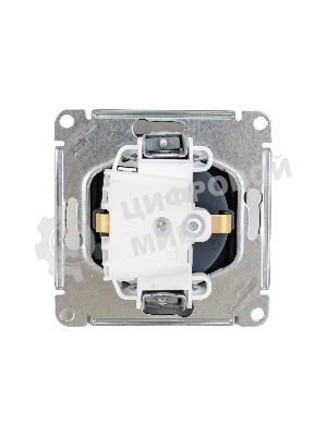 Механизм розетки 1-м СП AtlasDesign 16А IP20 с заземл. защ. шторки с крышкой грифель