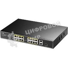 Коммутатор Cudy FS1018PS1, 16×100 Мбит/с, 2×1 Гбит/с