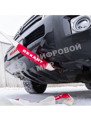 Трос динамический (стропа) Rexant 10т, 9м, белый, в чехле