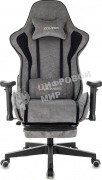 Кресло игровое Бюрократ Zombie Drift/F серый/черный, крестов. пластик, подст. для ног