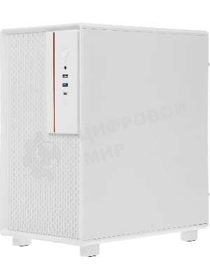 Компьютерный корпус Accord M3301 белый без БП mATX 1xUSB 2.0 1xUSB 3.0 1xUSB3.1 audio bott PSU
