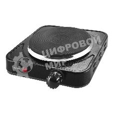 Плита настольная электрическая Centek CT-1506 черный, 1 кВт, ТЭН, конфорки - 1, эмаль, поворотные переключатели