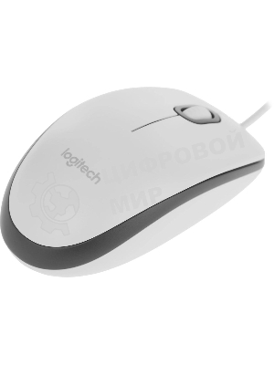 Мышь проводная Logitech M100 белый, 1000 dpi, USB, кнопки - 3