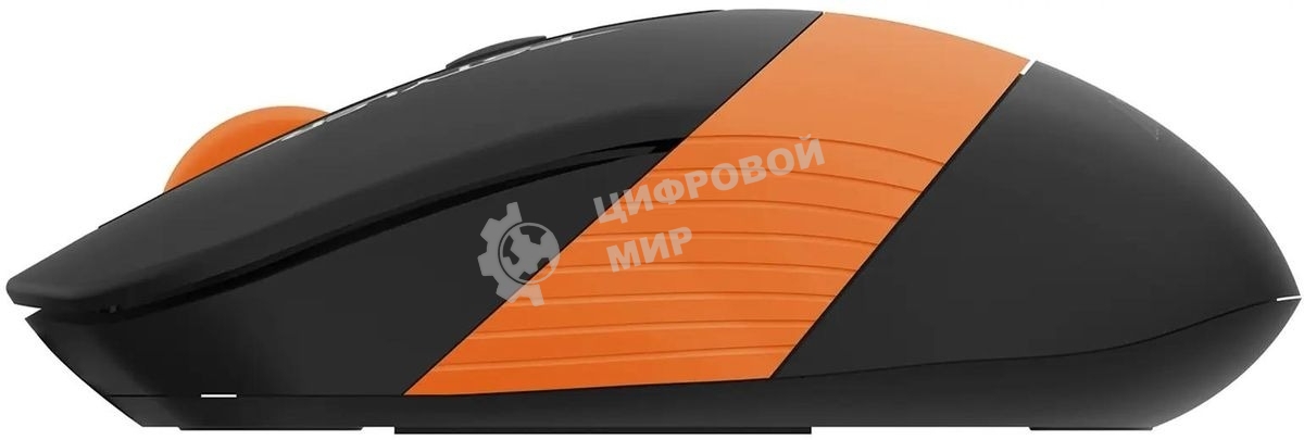 Мышь беспроводная A4Tech Fstyler FG10S черный/оранжевый, 2000 dpi, радиоканал, USB, кнопки - 4