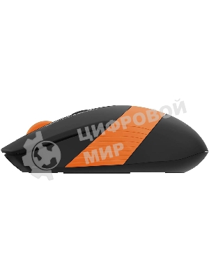 Мышь беспроводная A4Tech Fstyler FG10S черный/оранжевый, 2000 dpi, радиоканал, USB, кнопки - 4