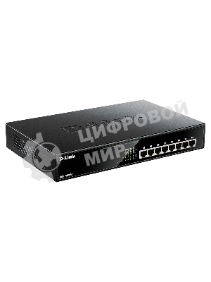 Коммутатор D-Link DL-DGS-1008MP/B1A, 8×1 Гбит/с, неуправляемый