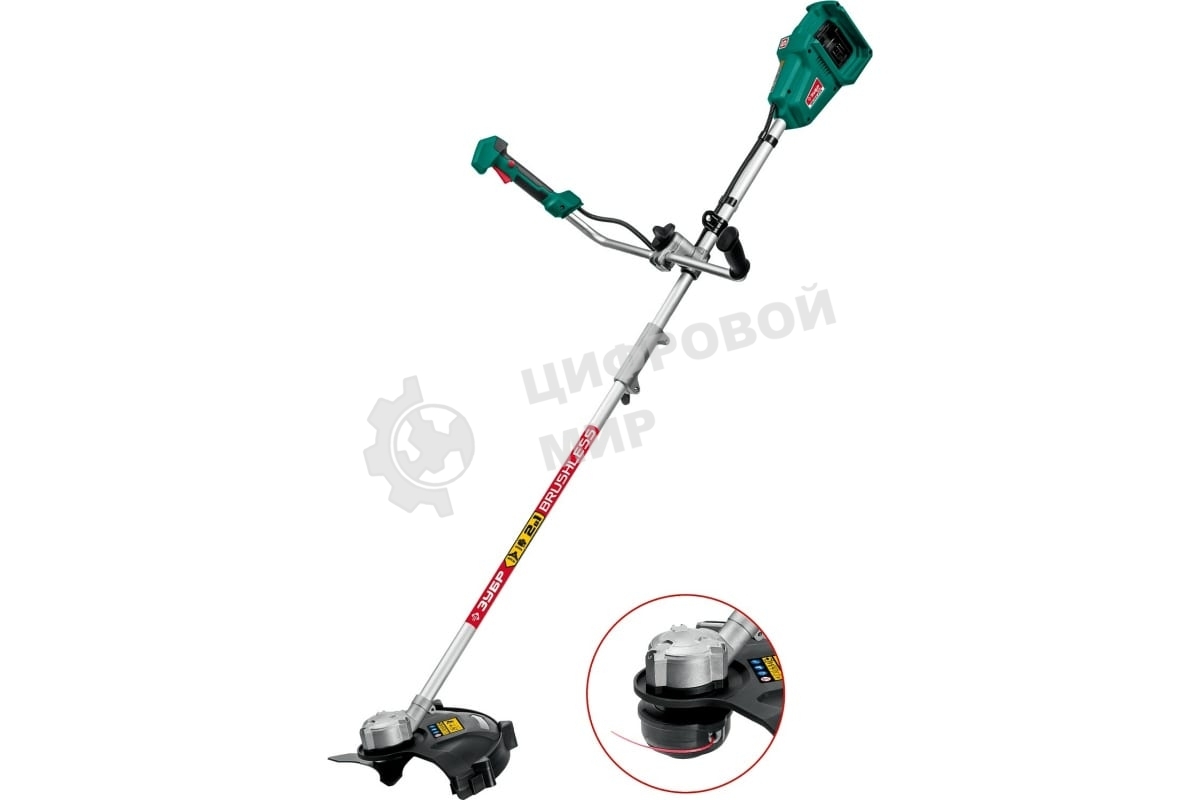 Триммер Зубр 36В бесщеточный, 2х18В АКБ (2А·ч) . ТАБ-365-22