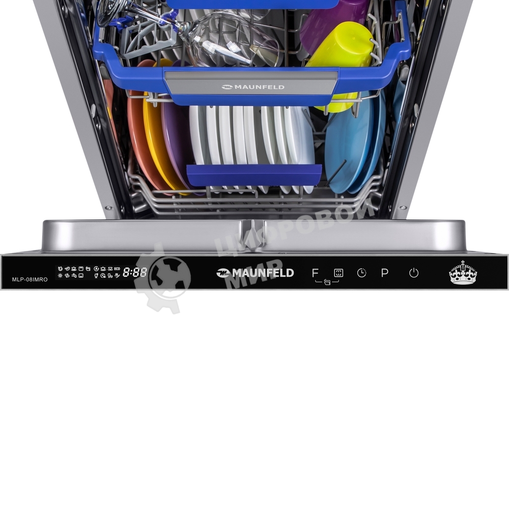 Встраиваемая посудомоечная машина Maunfeld MLP-08PRO, серебристый, 44.8 см, 10 компл., 47 дБ, класс A++