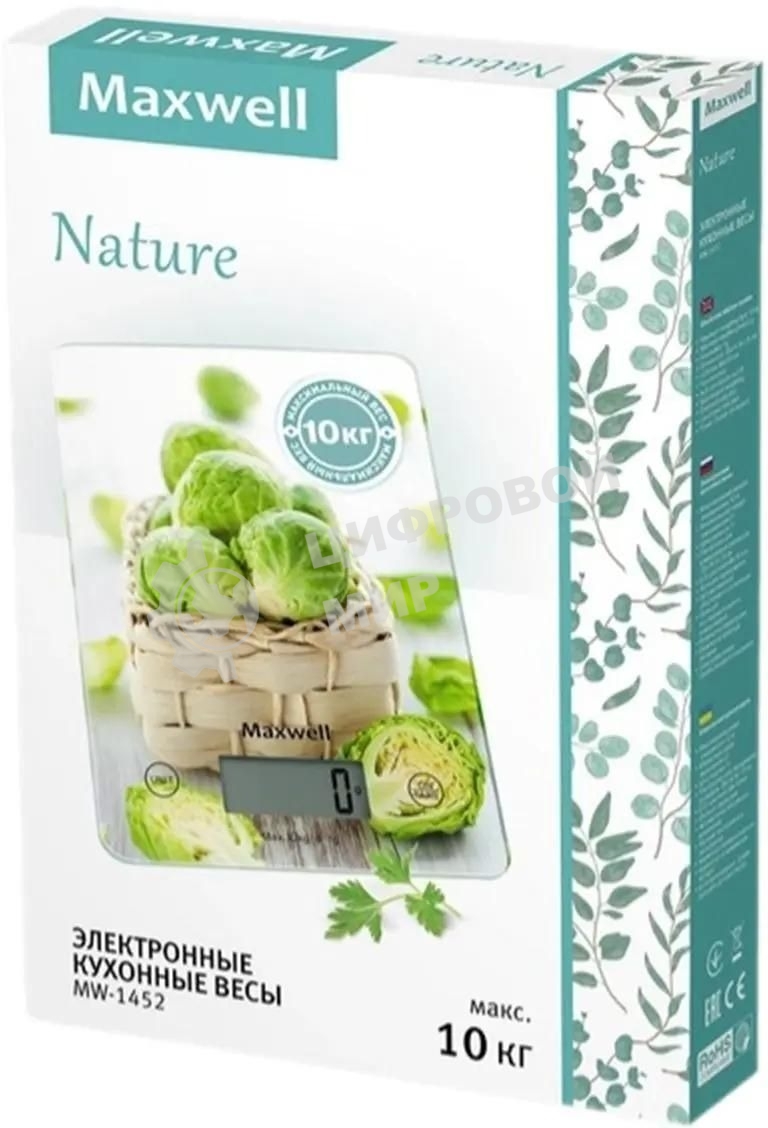 Весы кухонные электронные Maxwell Nature MW-1452, рисунок