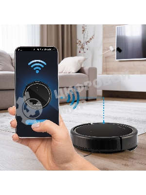 Робот-пылесос Coolfort CF-3200 черный, 2600 мAч Li-Ion, уборка сухая/влажная, пылесборник контейнер 0.3 л
