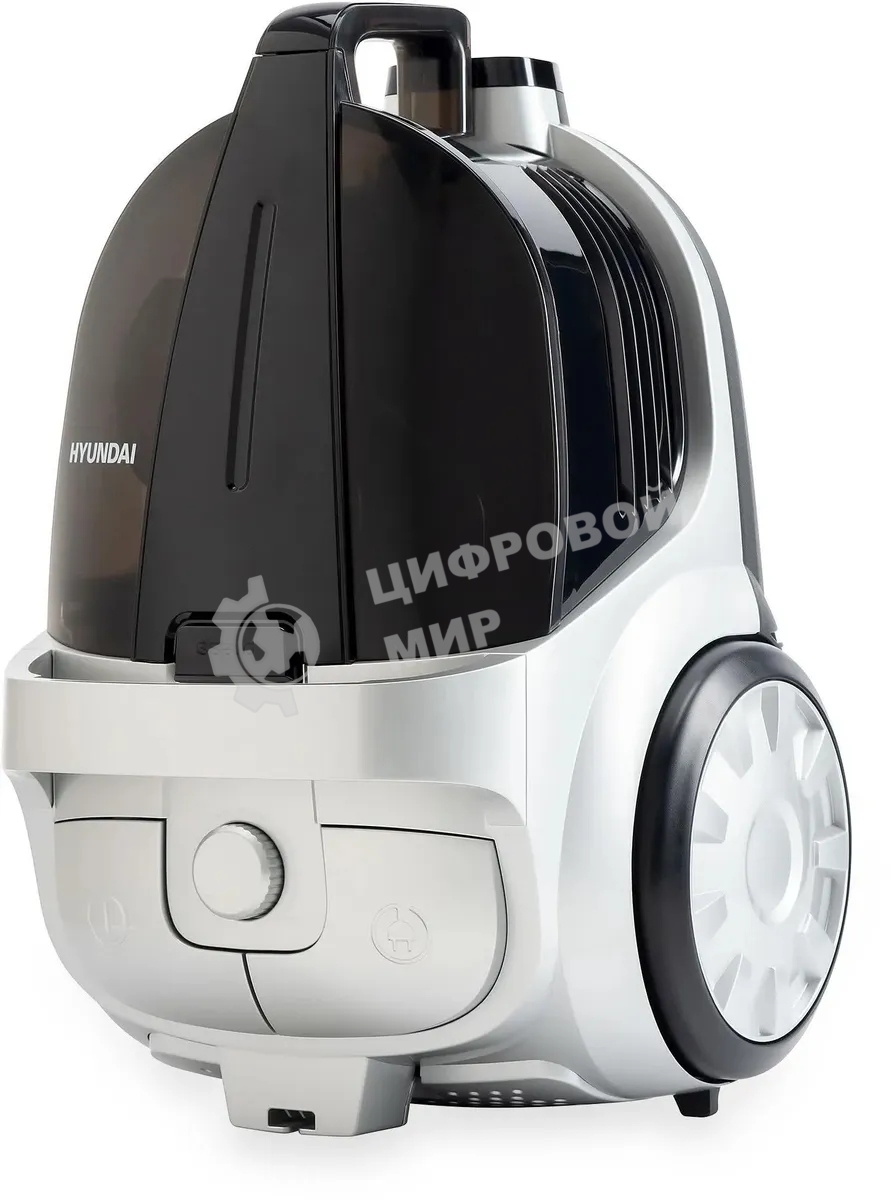 Пылесос Hyundai HYV-C2650 черный/серебристый, 380/2200 Вт, уборка сухая, пылесборник контейнер 3.5 л