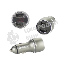 Сетевое зарядное устройство NOVA BRIGHT для моб.устройств, 2 USB-порта, 2100мА + цифровой LED вольтметр, 12/24В 46898