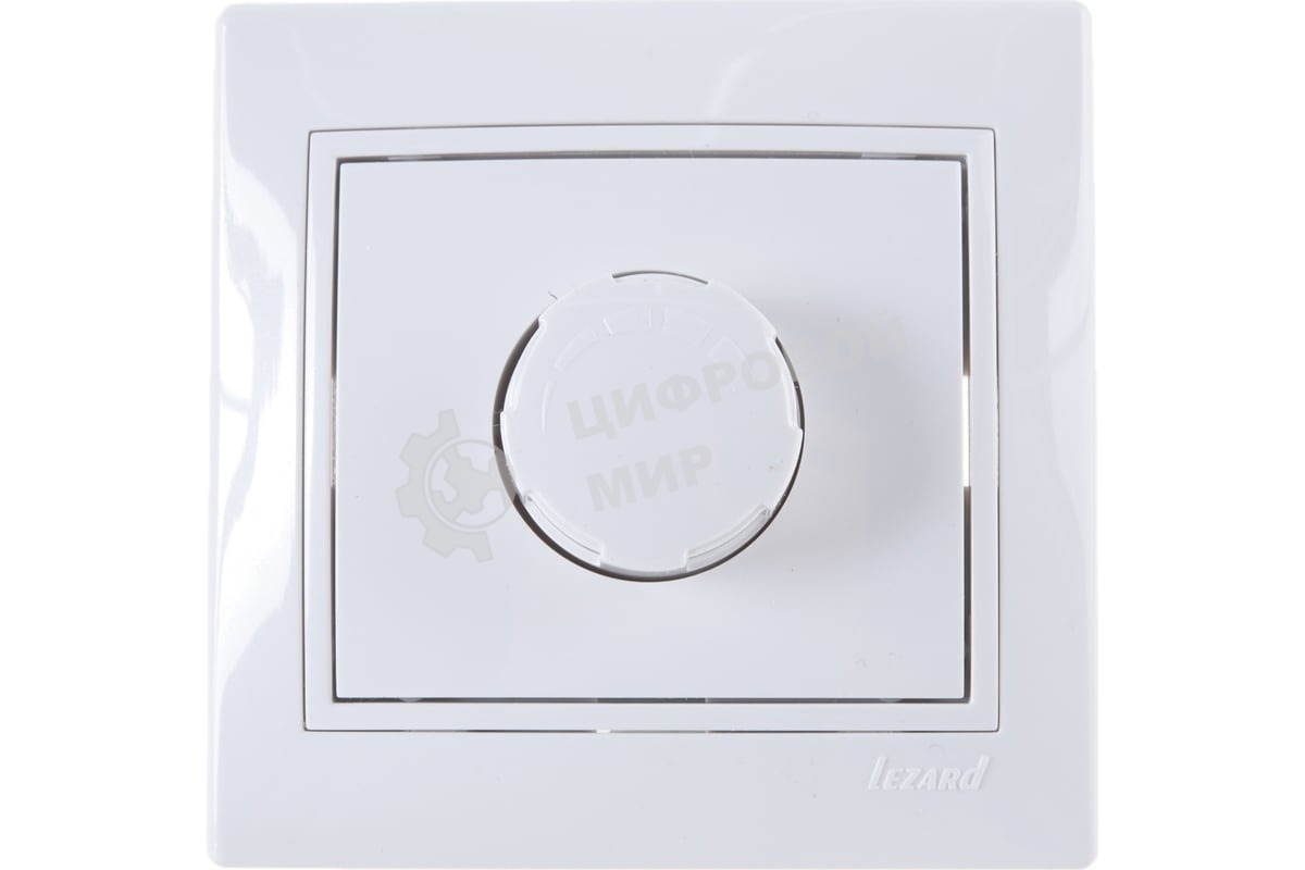 Диммер LEZARD 701-0202-157 серия скр. проводки Мира 1000 Вт фильтр предохранитель белый