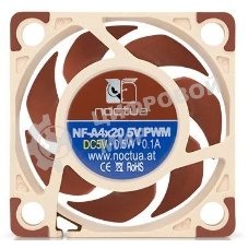 Вентилятор корпусной Noctua NF-A4x20 5V PWM, 20 мм, 1100-5000 об/мин, 14.9 дБ, 4-pin PWM, без подсветки