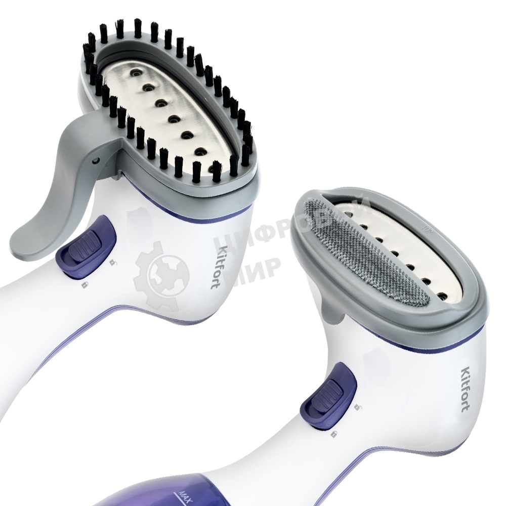 Отпариватель Kitfort KT-916-2 фиолетовый/белый, 1000 Вт, 15 г/мин, 0.26 л