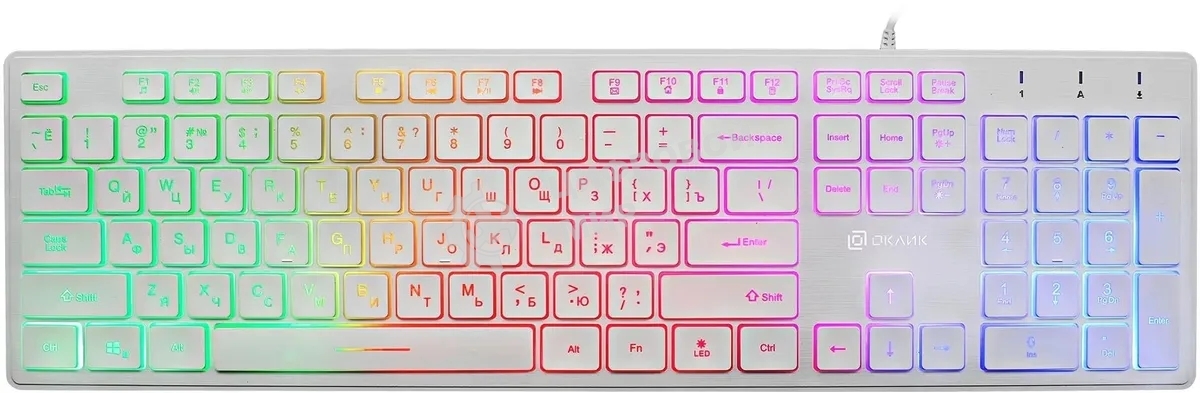 Клавиатура Oklick 550ML проводная, USB Type-A, белый