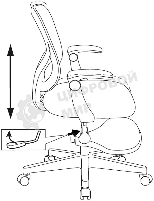 Кресло детское Бюрократ BuroKIDS 3 розовый Velvet 36, крестов. пластик