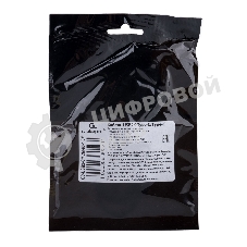 Кабель USB2.0 Cablexpert CC-USB2-CMCM-60-1.8M, Type-C/Type-C, 3A, 60Вт, PD/QC3.0, медь, 1.8м, черный, пакет