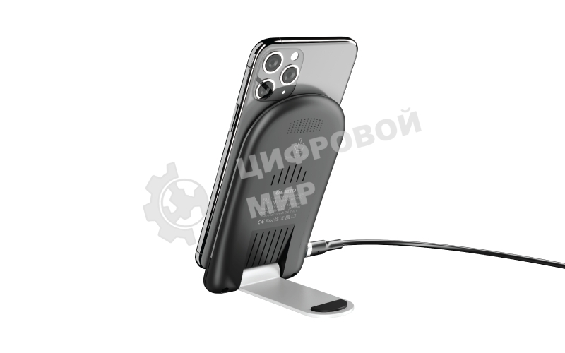 Беспроводное зарядное устройство OLMIO FOLD, QI, 15W, черное