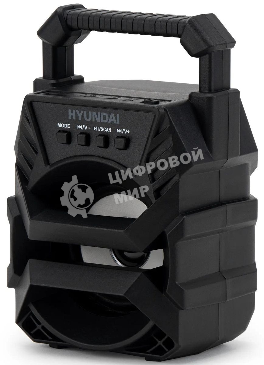 Колонка портативная Hyundai H-PS1000 черный 9 Вт 1.0 BT/USB 10м 500mAh