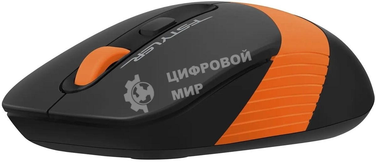Мышь беспроводная A4Tech Fstyler FG10S черный/оранжевый, 2000 dpi, радиоканал, USB, кнопки - 4