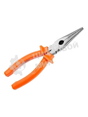 Длинногубцы Sparta Classic, 180 мм, прямые шлифованные, пластмассовые рукоятки