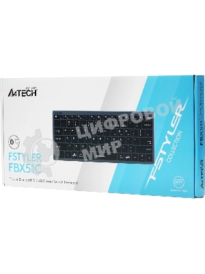Клавиатура беспроводная A4Tech Fstyler FBX51C серый USB BT/Radio slim Multimedia